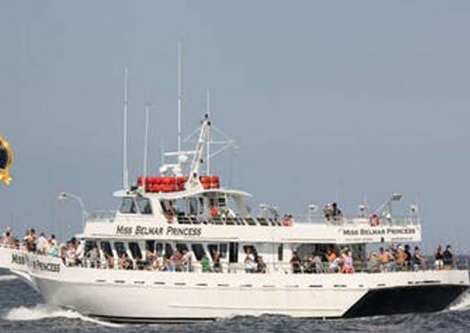 Guests packing the decks of the Miss Belmar Princess